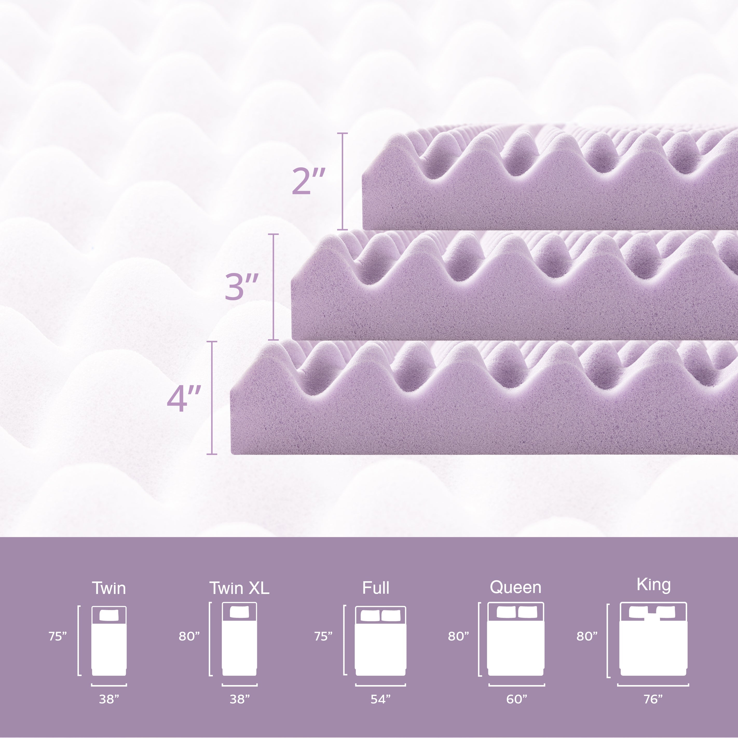 Egg Crate Lavender Topper